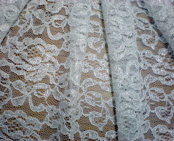 1. White Metallic Lace